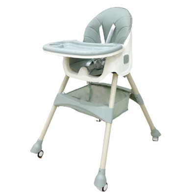 Ghế ăn dặm gấp gọn cao cấp Umoo mới nhất 2021, có bánh xe và điều chỉnh được độ cao