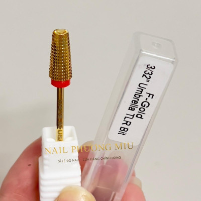Đầu Mài Đa Năng 5 trong 1 Thép Vonfram F-Gold Mạ Vàng, Dùng Cho Phá Gel Phá Bột Mài Móng Đầu Mài 5in1 Chuyên Làm Nail