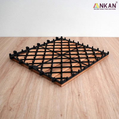 Vỉ Gỗ Lót Sàn Ban Công Thương Hiệu ANKAN Màu Vàng Nắng Loại 6 Nan, Sàn Gỗ Lót Ban Công, Sân Vườn, Hồ Bơi, Phòng Spa, Siêu Bền, Chịu Nước Tốt, Chống Trơn Trượt, Tiêu Chuẩn Xuất Khẩu (1 Vỉ)
