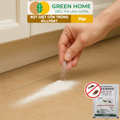 Bột Phấn Kiến KillPest Vipesco, GreenHome, Gói 50gr, Hiệu Quả Cao, Diệt Trừ Bọ Chét, Kiến, Gián