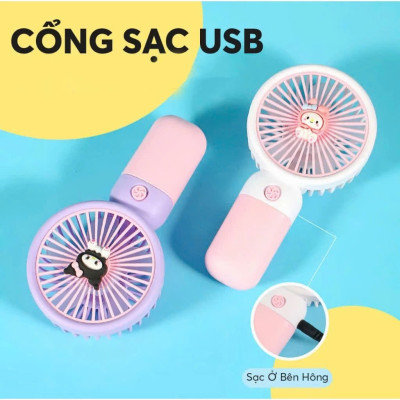 Mùa Hè Quạt Nhỏ Cầm Tay Di Động Quạt Mini Sạc Tích Điện Với Quạt Làm Mát Gió - Giao Màu Ngẫu Nhiên