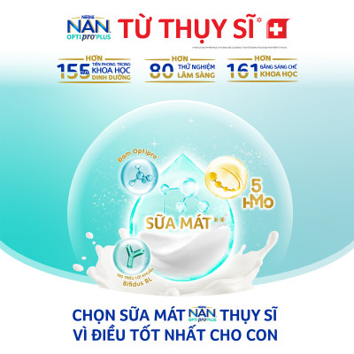 Bộ 3 Lon Sữa bột Nestlé NAN OPTIPRO PLUS 4 1500g/lon Giúp tiêu hóa tốt + Tăng cường đề kháng (2 - 6 tuổi) - Tặng Nồi lẩu điện A2