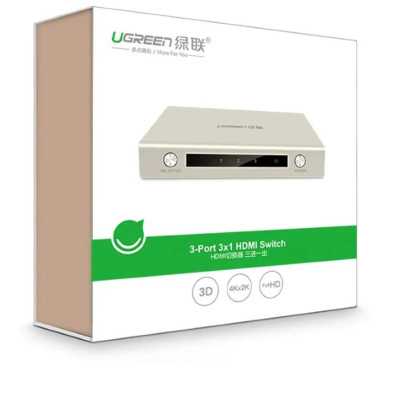 Ugreen UG4027840278TK Bộ gộp HDMI 3 vào 1 ra hỗ trợ 4K x 2K vỏ hộp kim cao cấp - HÀNG CHÍNH HÃNG