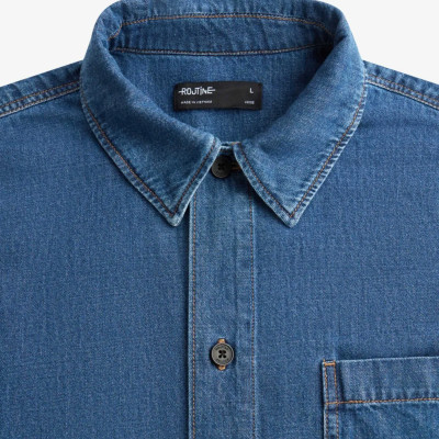 Áo sơ mi denim nam Form Loose - RT 10S25DSH001 | ROUTINE CÀ MAU