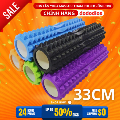 [Loại Siêu Dài 45cm] Con Lăn Yoga Massage Foam Roller - Ống Trụ Lăn Xốp Tập Thể Thao Giãn Cơ Gai Nhọn - Hãng dododios
