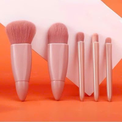 Set Cọ Trang Điểm 05 Cây Kèm Hộp Đựng và Gương Soi Cao Cấp Nội Địa Trung - HÀNG CHÍNH HÃNG MINIIN