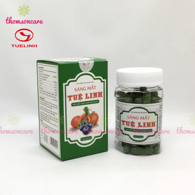 Viên sáng mắt Tuệ Linh lọ 60 viên - Giúp tăng cường thị lực, bổ mắt, giảm cận thị, mỏi mắtt - Từ dầu gấc và Lutein.