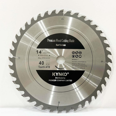 LƯỠI CƯA GỖ TCT 40 RĂNG đường kính phi Ø 350mm KYNKO WGZ350040P