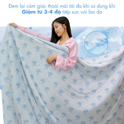 [CHĂN HÈ MÁT LẠNH] Mền lạnh I Cool Advance NIN House NM8028 2mx2m2 | Chăn chần cotton Ice Silk, Chăn điều hoà nhiều độ