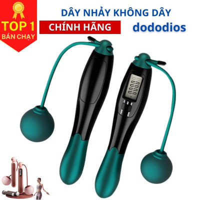 Dây nhảy không dây đếm số dododios đo Calo thể dục giảm cân tại nhà có tạ sắt và dây lõi thép