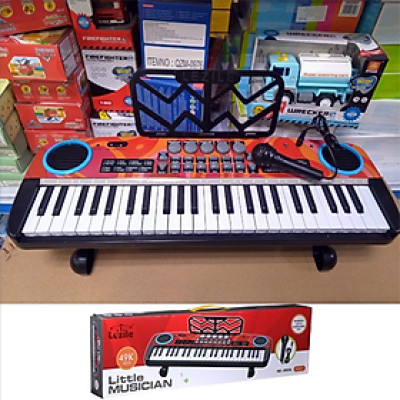  [GIFT] Đàn organ điện tử cho bé 49 phím - màu đen