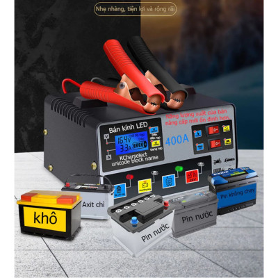 Bjộ Sạjc ẮcQuy Thông Minh 400A: Khử Sulfat, Phục Hồi & Bảo Dưỡng Ắc Quy