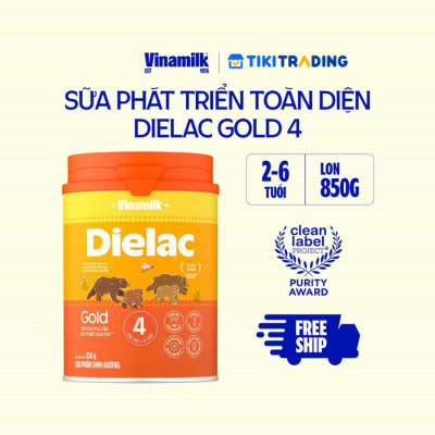 Sữa bột Vinamilk Dielac Alpha Gold 4  850g (cho trẻ từ 2- 6 tuổi)