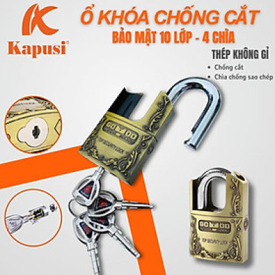 Ổ Khóa Chống Cắt Thép Không Gỉ Anbangde C3-50H - Chìa Mã Hóa 10 Lớp