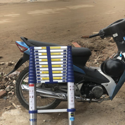 Thang nhôm rút Ninda NK-38 màu xanh cao tối đa 3m8