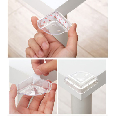 Combo 10 Miếng Bọc Góc Bàn Bằng Silicon Tránh Va Đập An Toàn Cho Bé Và Người Già Kèm Miếng Dán
