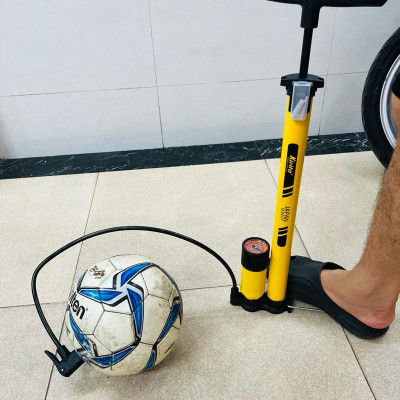 Bơm xe đạp, xe máy thương hiệu Kirito có đầu bơm bóng, bơm đệm 6032B