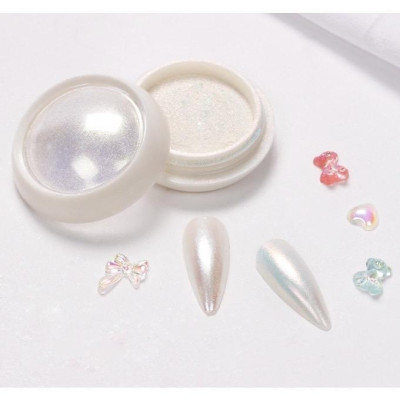 Tráng Gương Ngọc Trai Siêu Sáng Tặng Kèm Cọ Chà Tráng Gương Làm Nail, Nhũ Tráng Gương Đa Sắc Ánh Ngọc Trai Trang Trí Móng Nữ Women thạch tráng gương