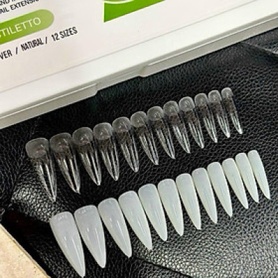 Móng Úp Vinimay Hộp 552 Móng Form Bầu Nhọn Đục Làm Nail Dài Ngắn Đủ 12 Size Siêu Dẻo Tiện Lợi Nữ Women
