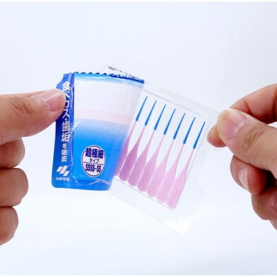 Set bàn chải nha khoa vệ sinh kẽ răng cao su mềm Kobayashi hình chữ I - Made in Japan