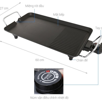 Bếp Nướng Điện Lớn (48x28cm) Kipor KP-GR4828 - Chính Hãng