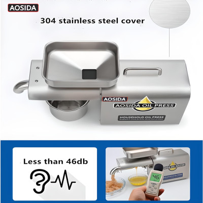 Máy ép dầu thực vật nóng và lạnh thương hiệu cao cấp AOSIDA 888A - Công suất cực đại: 1000W - Hàng Nhập Khẩu