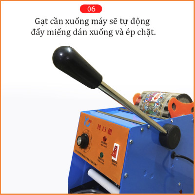 Máy Ép Miệng Ly ABG , Máy Dán Màng Cốc Trà Sữa, Hoa Qủa, Sinh Tố, Cà Phê IC ( Chưa Kèm Cuộn Màng) - 25 - Hàng Chính Hãng