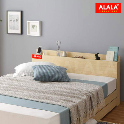 Giường ngủ ALALA43 + 2 hộc kéo / Miễn phí vận chuyển và lắp đặt/ Đổi trả 30 ngày/ Sản phẩm được bảo hành 5 năm từ thương hiệu ALALA/ Chịu lực 700kg