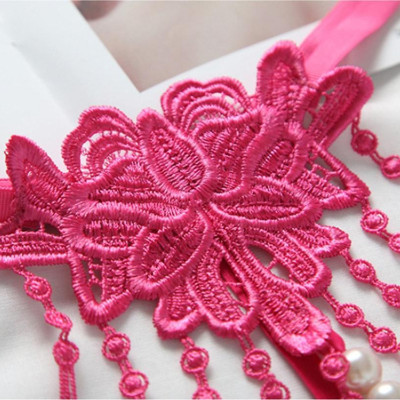 Quần lót nữ lọt khe phối ren két dây - Màu hồng