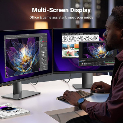 Ugreen UG15773DP119TK 1M 4K60Hz 2K144Hz 1080P240Hz Cáp chuyển Displayport sang HDMI dây bọc dù - HÀNG CHÍNH HÃNG