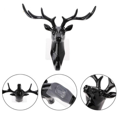 Móc dán tường treo đồ đa năng treo quần áo mũ chìa khóa decor trang trí nhà hình đầu nai sừng hươu