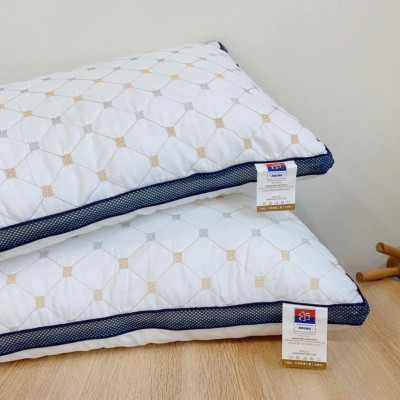 Đôi ruột gối nằm trần trám LIDACO cao cấp bông tự nhiên vải cotton 100% kích thước 50x70cm (2 chiếc)