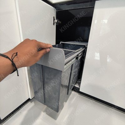 Thùng rác gắn cánh âm tủ eurogold BL300 - Hàng Chính Hãng
