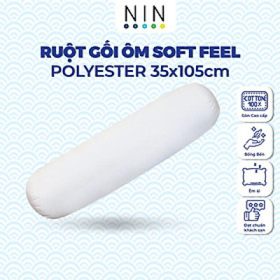 Ruột gối ôm Soft Feel 35x105 cm NIN House (1 cái) cho người và trẻ em đều dùng được, gòn microfiber