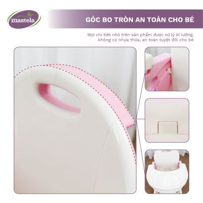 Ghế Ăn Dặm, Ghế Ngồi Ăn Em Bé Nâng Hạ Độ Cao Có Đế Chắc Chắn Mastela 0711