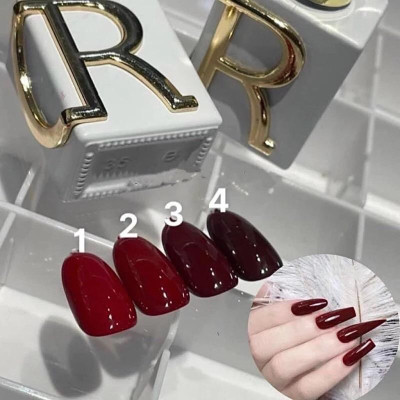 Sơn Gel CR Tông Đỏ Cao Cấp Chai Lẻ 15ml Làm Nail Siêu Hot, Sơn Đỏ Cr Hotrend Chữ R Loại 1 Không Ánh Tím