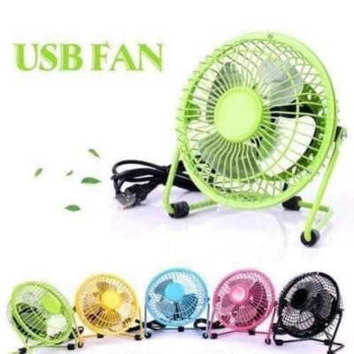 Quạt Lồng Sắt Xoay 360 Độ , Quạt Mini Để Bàn Cực Mát Nguồn USB -Hàng Chính Hãng 