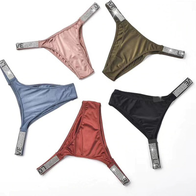 QUẦN SEXY THUN LẠNH DÂY ĐÍNH ĐÁ LOVE 1906