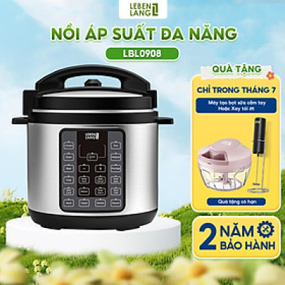 Nồi áp suất điện tử đa năng LEBENLANG LBEE0908-EC dung tích 6L, công suất 1000W - hàng chính hãng