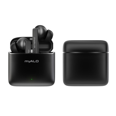 Tai nghe không dây myALO Z-One Pro: tai nghe Bluetooth 5.3 | Pin 40 giờ | Chống nước IPX4 | Thiết kế công thái học | Điều khiển cảm ứng thông minh | Hộp sạc chế tác từ Hợp kim đúc nguyên khối | Hàng chính hãng