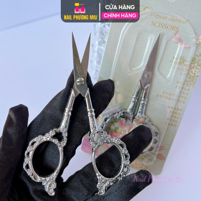 Kéo Hoàng Cung Cắt Móng Giả, Cắt Form Bằng Thép Không Gỉ, Sang Trọng, Lưỡi Cắt Sắc Làm Nail, Dễ Sử Dụng Nail Phương Miu Nữ Women