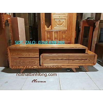 Kệ tivi gỗ sồi kéo rút