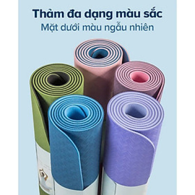 Thảm Tập Yoga Định Tuyến và loại trơn TPE Chống Trượt 6mm và 8mm