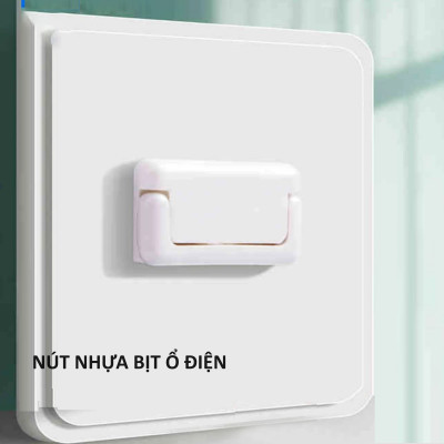 10 Nút Nhựa Bịt Ổ Điện Cao Cấp, Bịt Chống Giật 2 Chân Nhỏ Gọn Tiện Dụng Bảo Vệ An Toàn Cho Bé, Chắc Chắn - TakyHome 8800