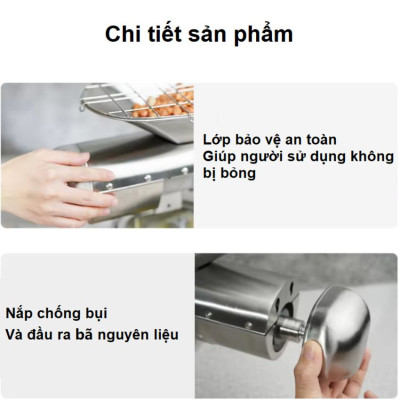 Máy ép dầu thực vật Nóng và Lạnh Thương hiệu Anh Quốc AOSIDA cao cấp WF-J118, Thân vỏ INOX - Hàng Nhập Khẩu