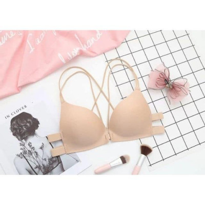 Áo lót su đúc cài trước dây đan chéo Sexy