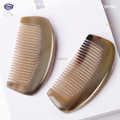Lược Sừng Múi Bưởi Mini Răng Thưa (Size: XS-9cm) COH189 - Chải tóc xoăn rối xù, phụ kiện bỏ túi tiện dụng không thể thiếu - Chăm sóc tóc - HAHANCO