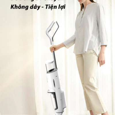 Máy hút bụi lau nhà airbot iClean Pro tích hợp tự động giặt Dẻ, 3 công việc trong 1, hút và lau chuyên sâu, hàng chính hãng