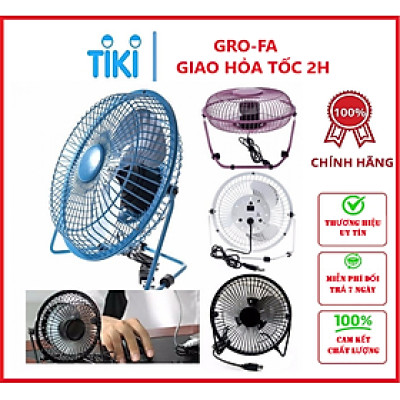 Quạt Lồng Sắt Xoay 360 Độ , Quạt Mini Để Bàn Cực Mát Nguồn USB -Hàng Chính Hãng 