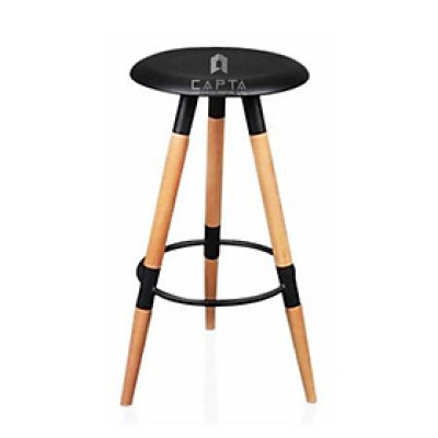 Ghế quầy bar CB2128-S1 Nội thất Capta.vn Ghế gỗ bar thân nhựa thép sơn tĩnh điện màu đen 